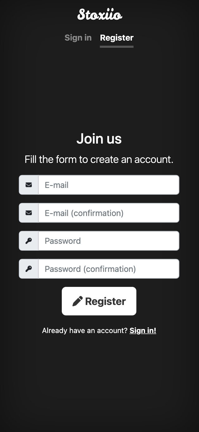 Register button
